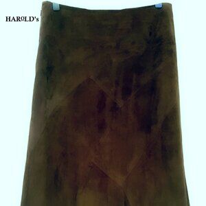 Harold's Flared Suede Skirt, Sz 2, EUC Condition